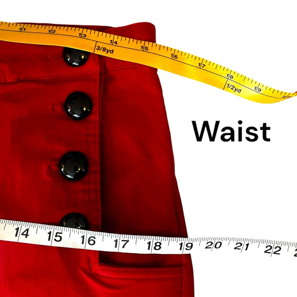 Women's Voodoo Vixen Sailor Retro Style High Rise Bombshell Shorts, XL, Red - Picture 9 of 16